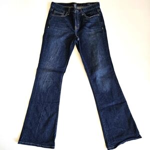 Vintage Calvin Klein Womens Size 6 x 32" Dark Wash Low Rise Flare Denim Jeans